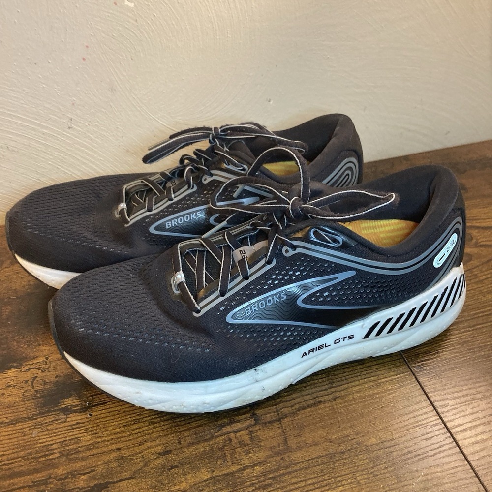 Brooks Ariel GTS 23 Womens 10 B Black Gray Stability Running Shoes Walking